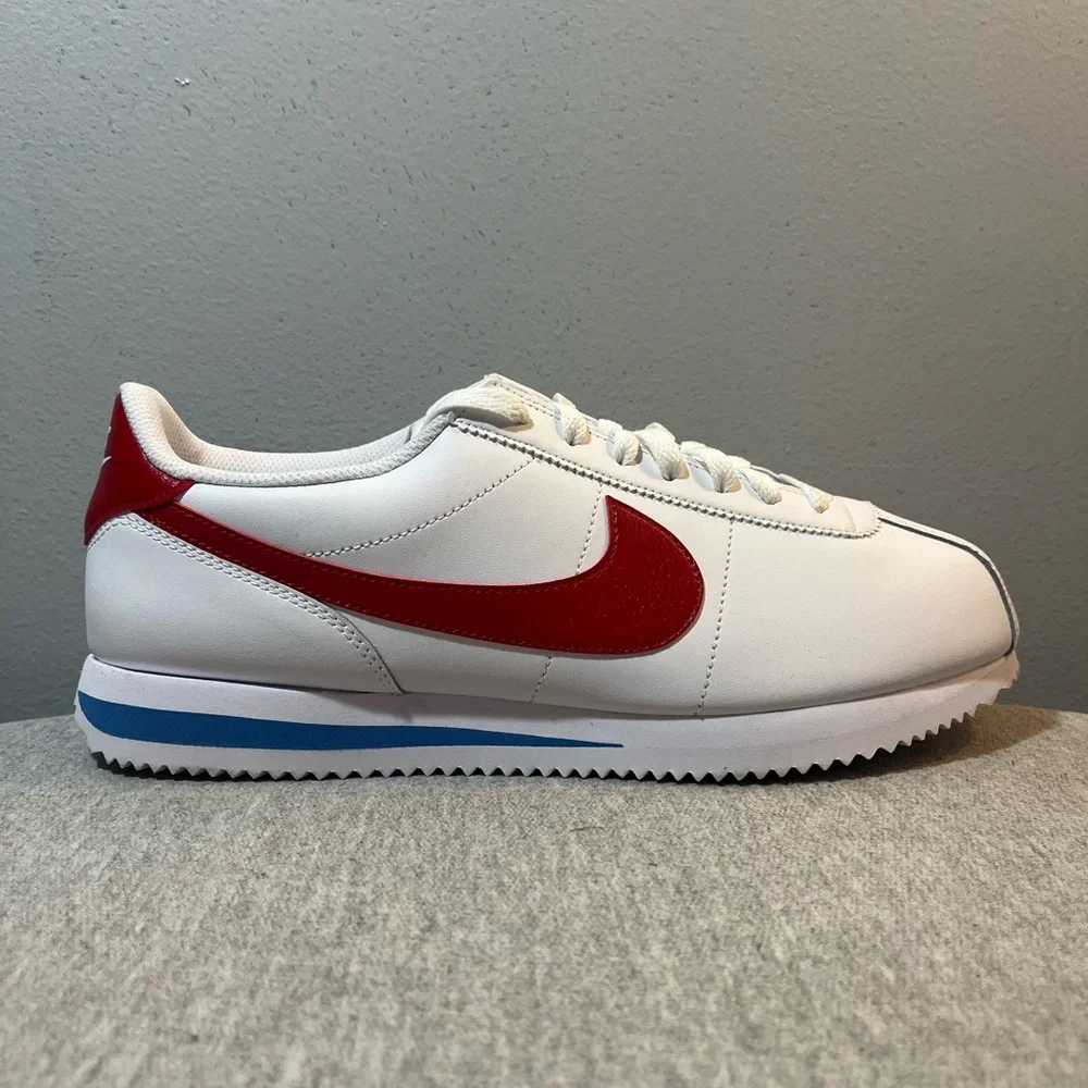 Nike Cortez White Red Varsity Blue Sneaker Men's Shoe Size 10 DM4044-108 - Picture 1 of 11